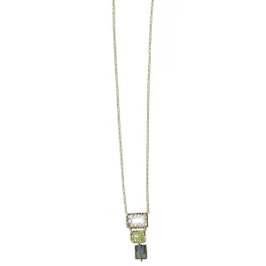 Peridot Necklace 4971 with Australian Opal and Labradorite by Michelle Pressler Jewelry