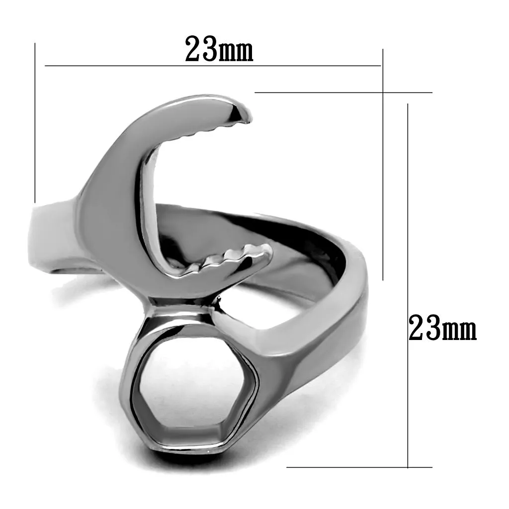 PureSteel No Stone Wrench Shape Ring