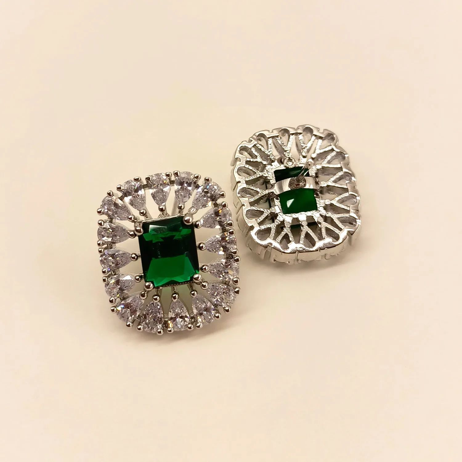 Rani American Diamond Green Emerald Tops