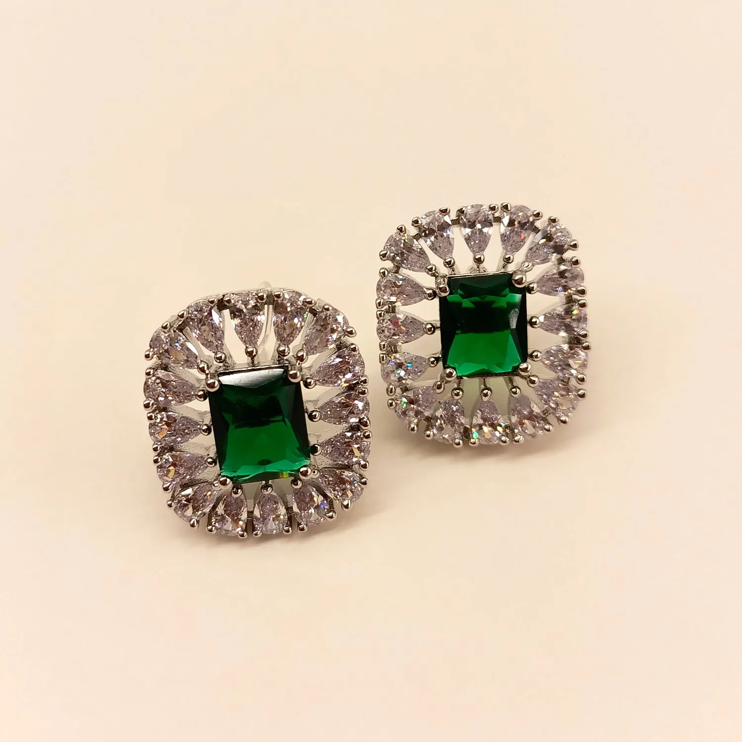 Rani American Diamond Green Emerald Tops