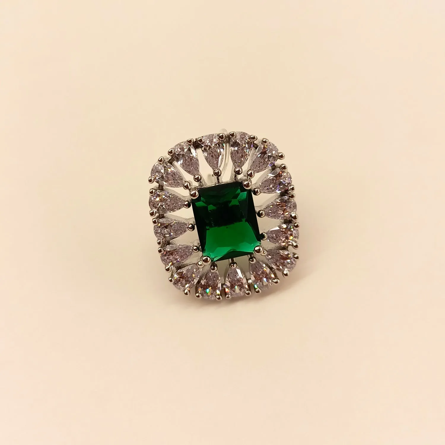 Rani American Diamond Green Emerald Tops