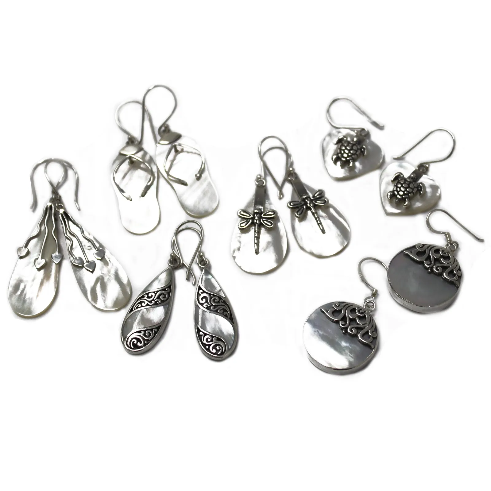 Shell & Silver Earrings - Classic Disc - MOP | Handmade 925 Silver Jewelry