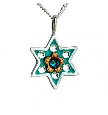 Shiny Star of David Necklace - Small