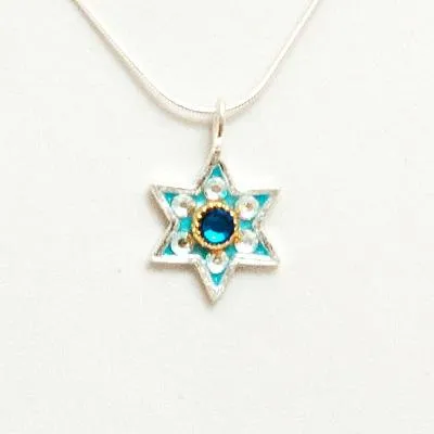 Shiny Star of David Necklace - Small