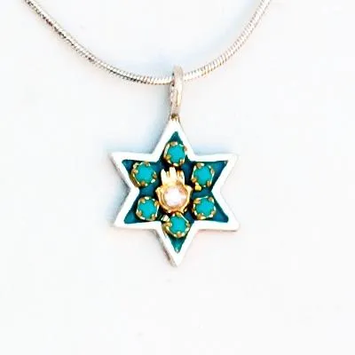 Shiny Star of David Necklace - Small