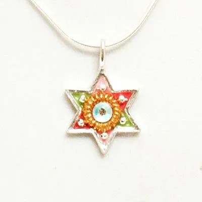 Shiny Star of David Necklace - Small