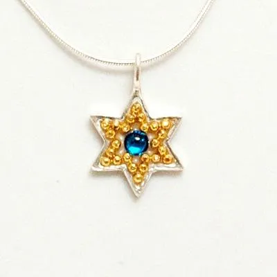 Shiny Star of David Necklace - Small