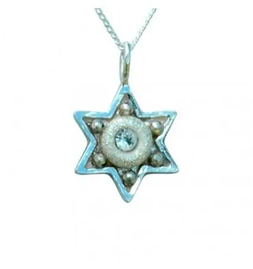 Shiny Star of David Necklace - Small