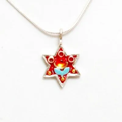 Shiny Star of David Necklace - Small