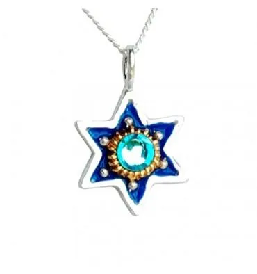 Shiny Star of David Necklace - Small