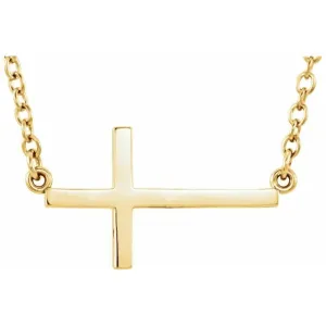 Sideways Cross Necklace