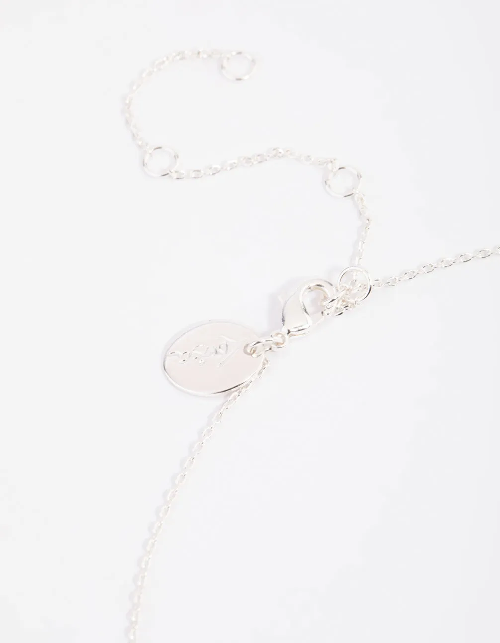 Silver Plated Cubic Zirconia Lightning Necklace