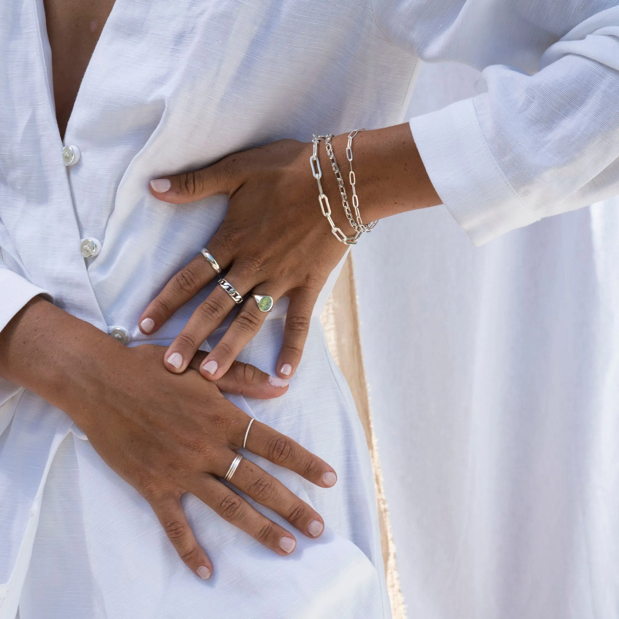 Silver Rollo Bracelet