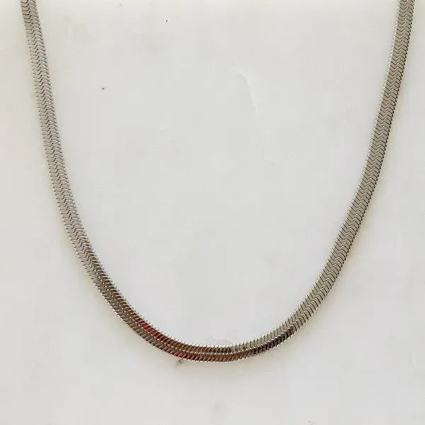 Simply Herringbone Chain Necklace