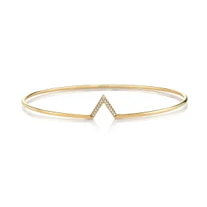 Single V Diamond Bangle