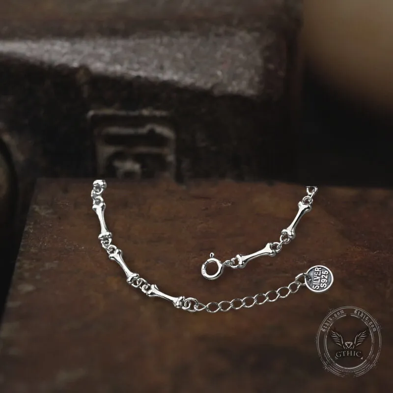 Skull Bones Sterling Silver Bracelet