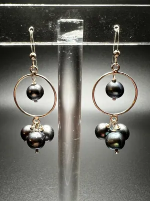 Steel Pearl and Sterling Silver Earrings *Earrings Only*