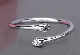 Sterling Silver Adjustable Band with Swarovski Crystal