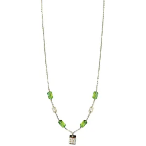 Tabs Necklace 5022 with Peridot and Australian Opal by Michelle Pressler Jewelry