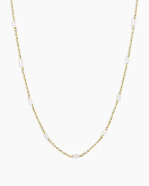 Tatum Bead Necklace ~ White