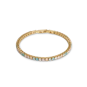 Tennis bracelet gold-multicolour pastel