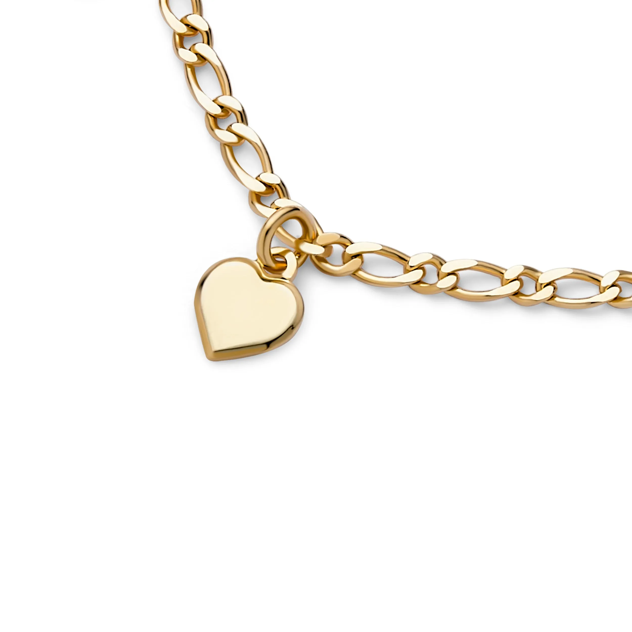 Tiny Simple Dangling Hearts Charm Bracelet For Small Wrists 5 Inch Gold Plated