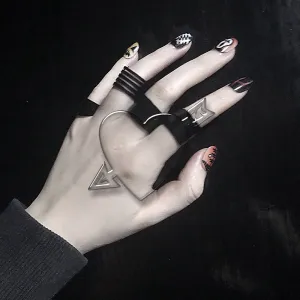 Unisex Gothic Punk Rock Knuckle Ring Set