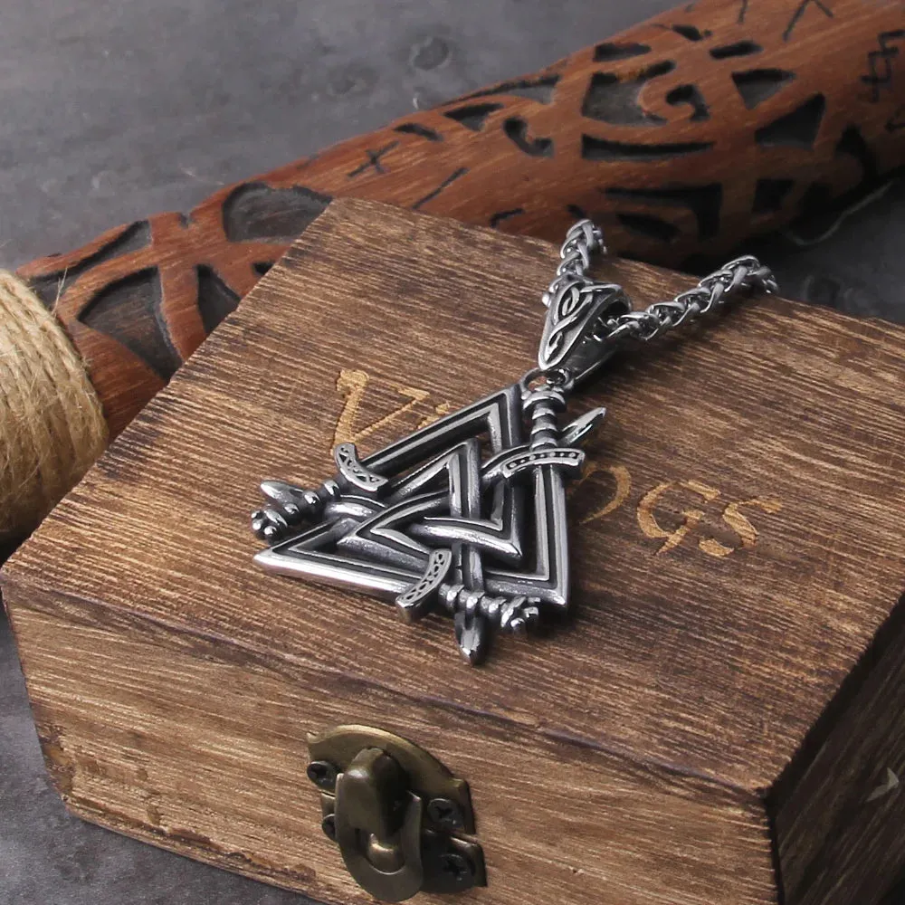 Valknut Sword Viking Necklace