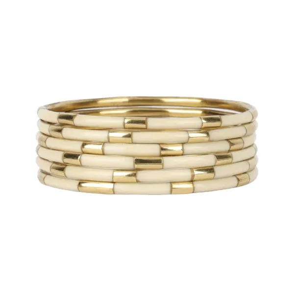 Veda Bangles - Set of 6 - Ivory