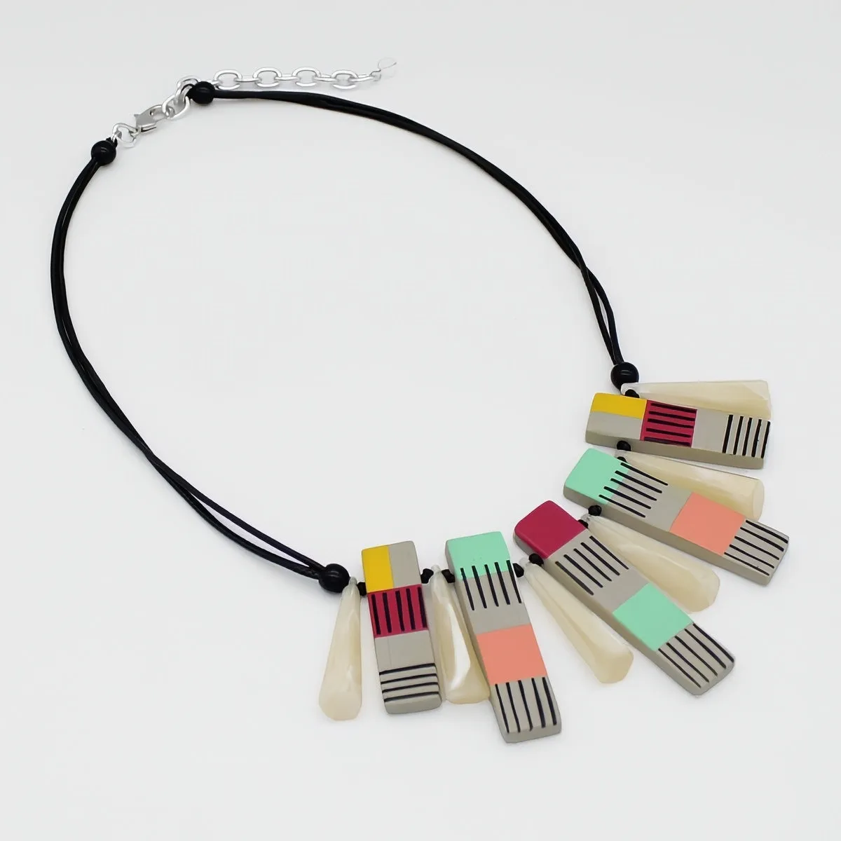 Vivid Hues Cascade Charm Necklace