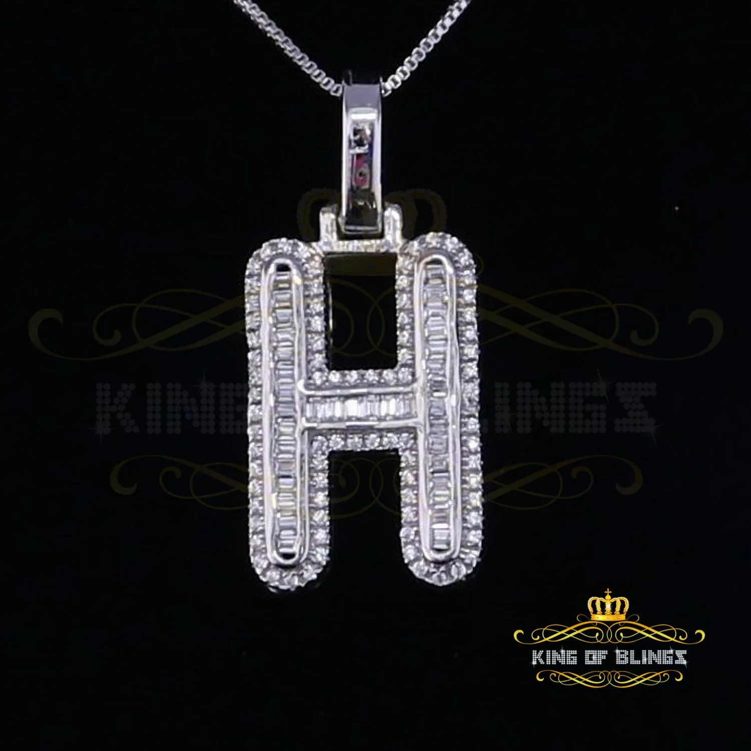 White Beautiful Custom intial Pendant Gift all Occasion Silver Cubic Zirconia