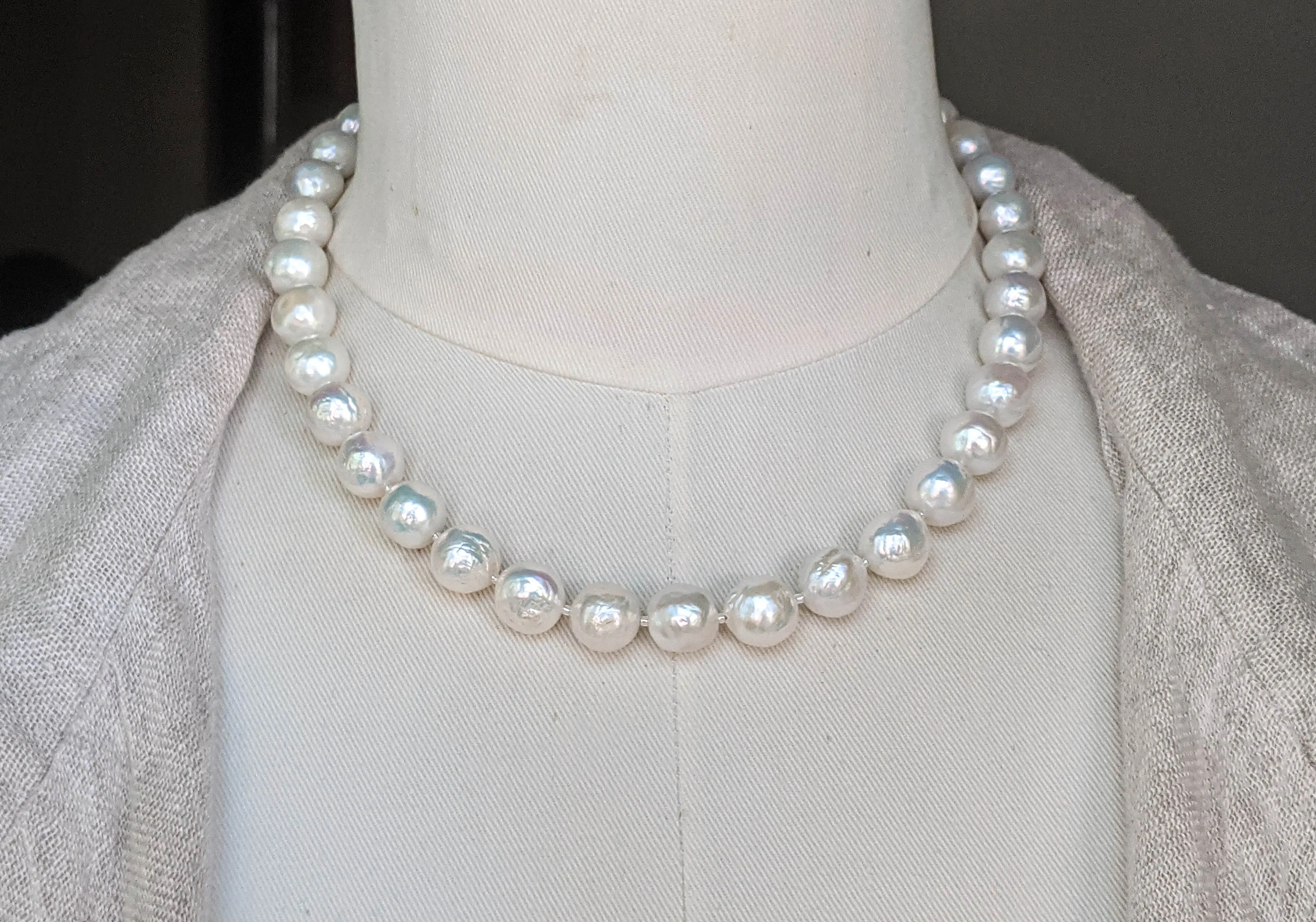 White Edison Pearl Necklace