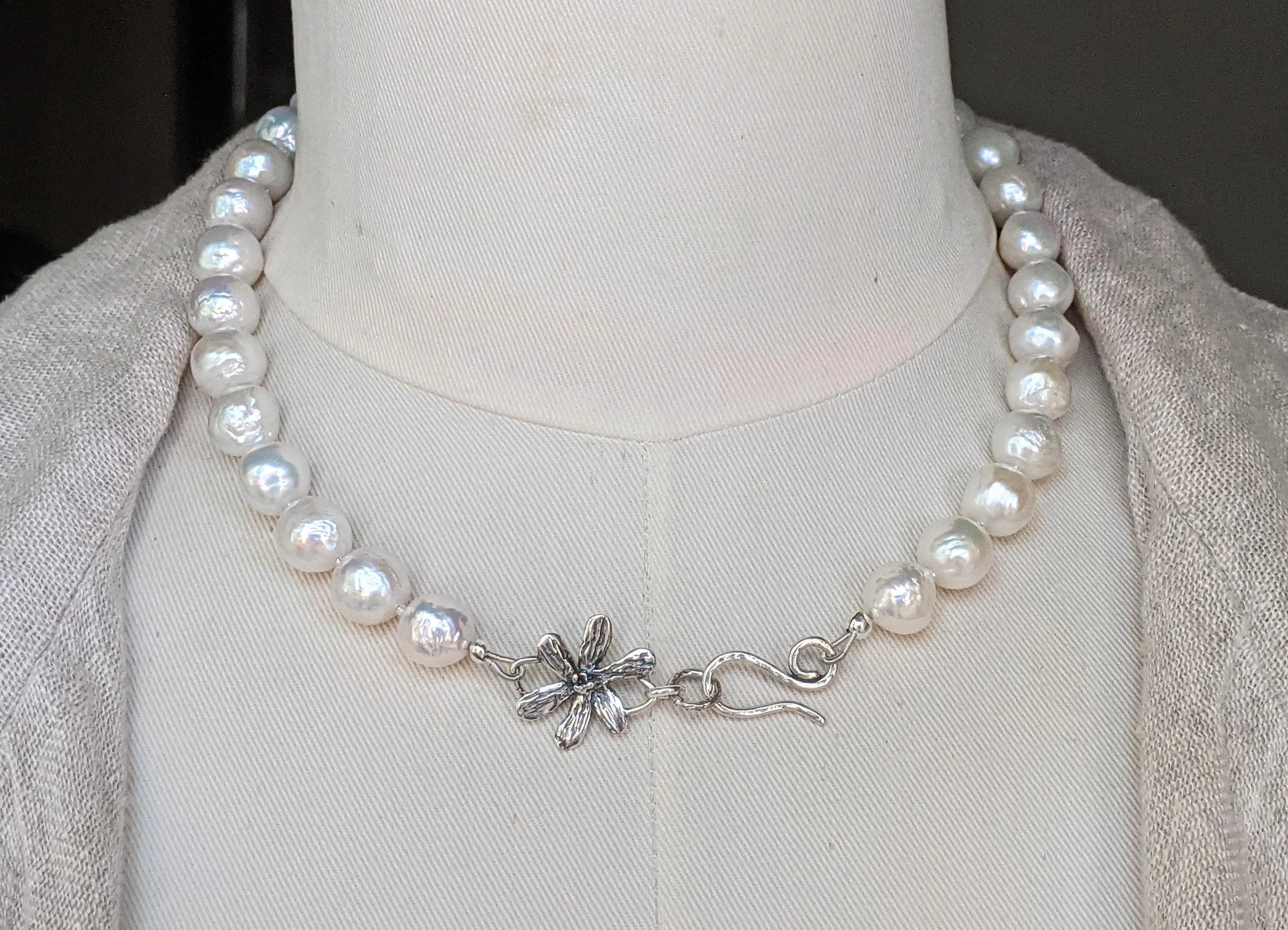 White Edison Pearl Necklace