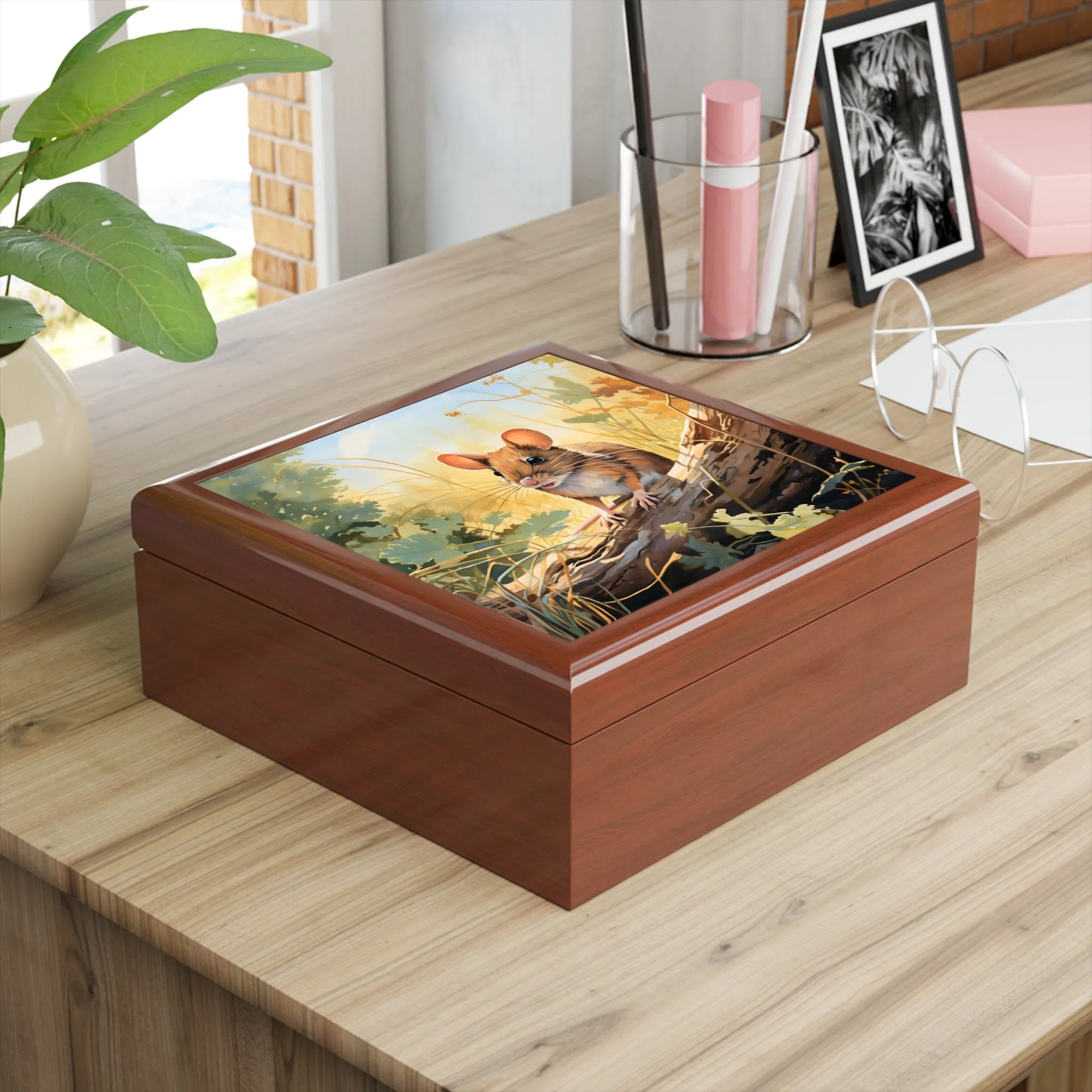 Wild Field Mouse Art Print Gift and Jewelry Box