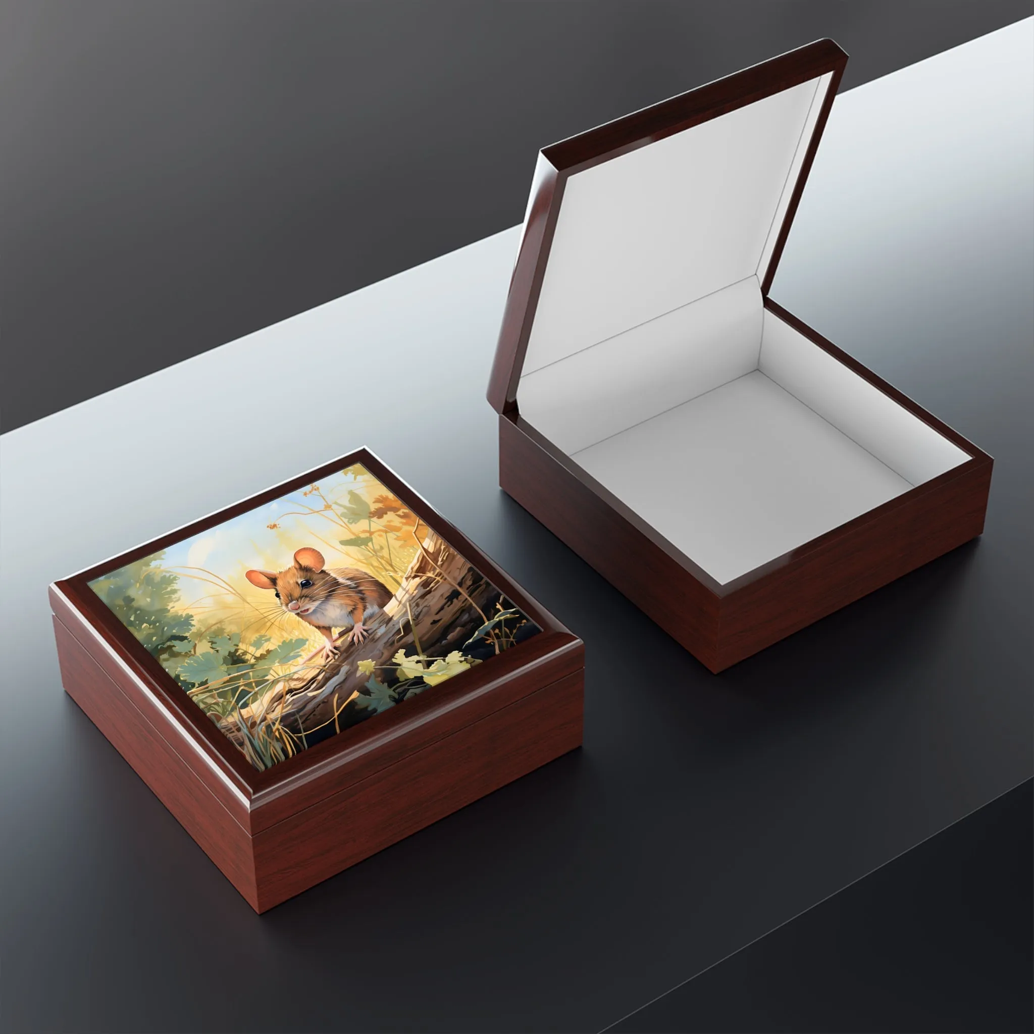 Wild Field Mouse Art Print Gift and Jewelry Box