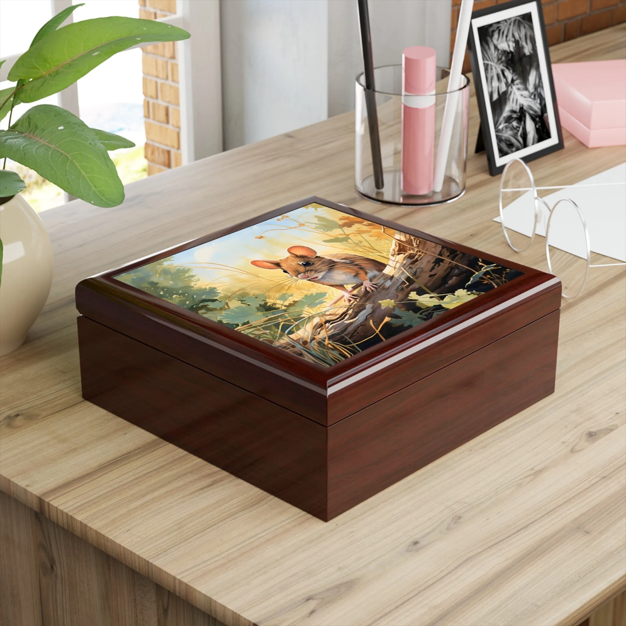 Wild Field Mouse Art Print Gift and Jewelry Box