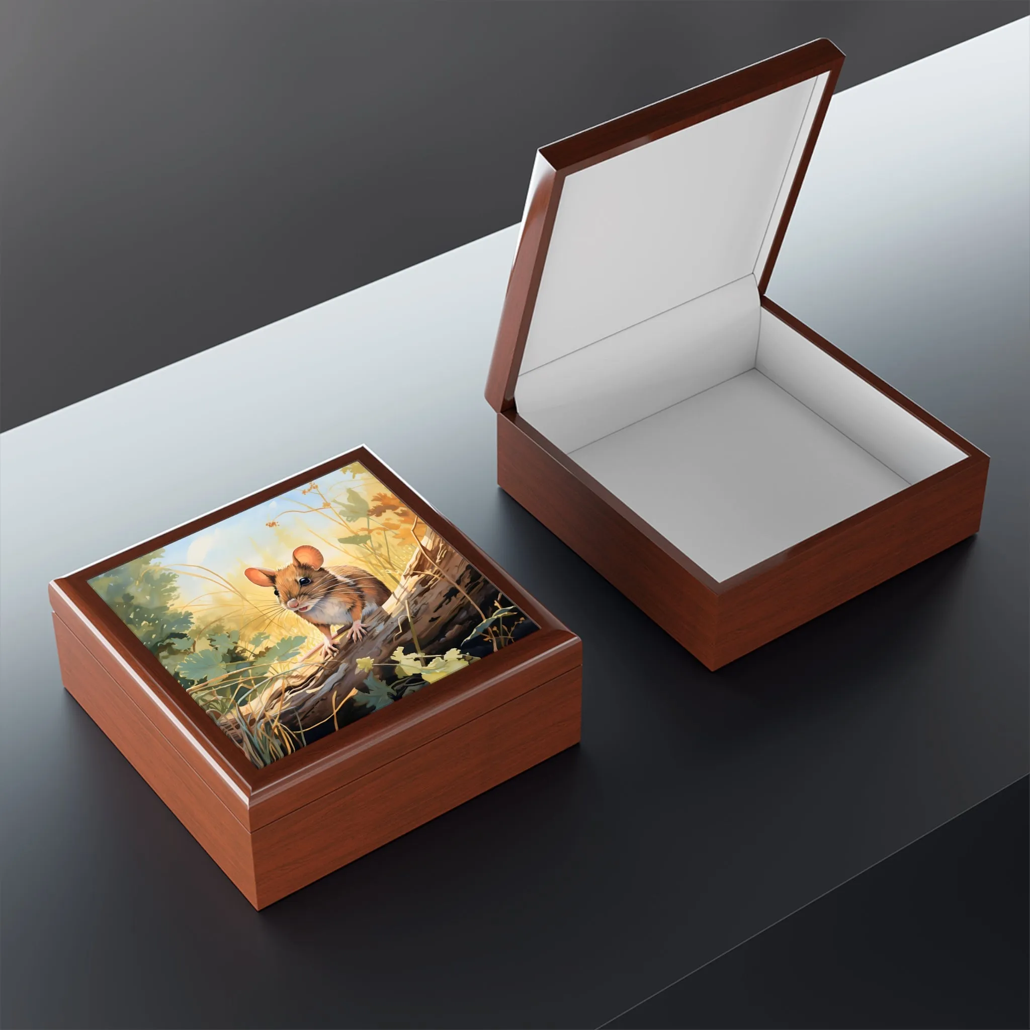 Wild Field Mouse Art Print Gift and Jewelry Box